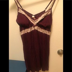 Victoria’s Secret burgundy nightie sz Med
